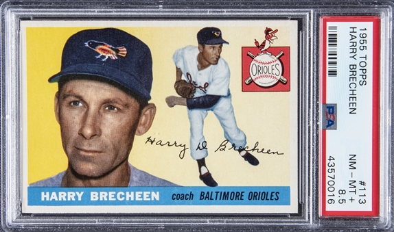1955 Topps #113 Harry Brecheen - PSA NM-MT+ 8.5